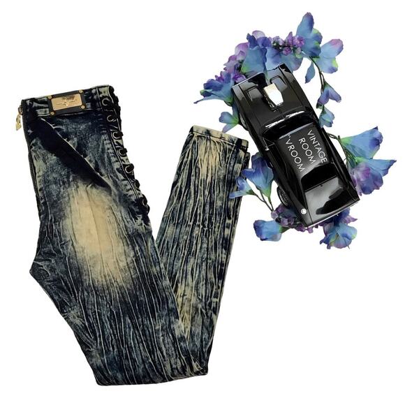 Baby Phat NWT Distressed Stone Wash Skinny Jeans Juniors/Women 7/8 - Picture 1 of 11